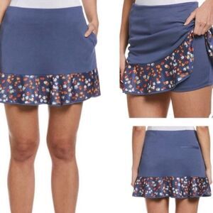 CALLAWAY XL golf pickle ball SKORT Indigo blue floral size XL NWT